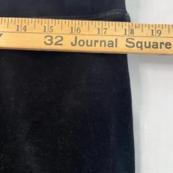 Talbots Sweatpants Black Velour Pull On Pants Wide Leg Adj Waist Womens XL - Picture 6 of 8